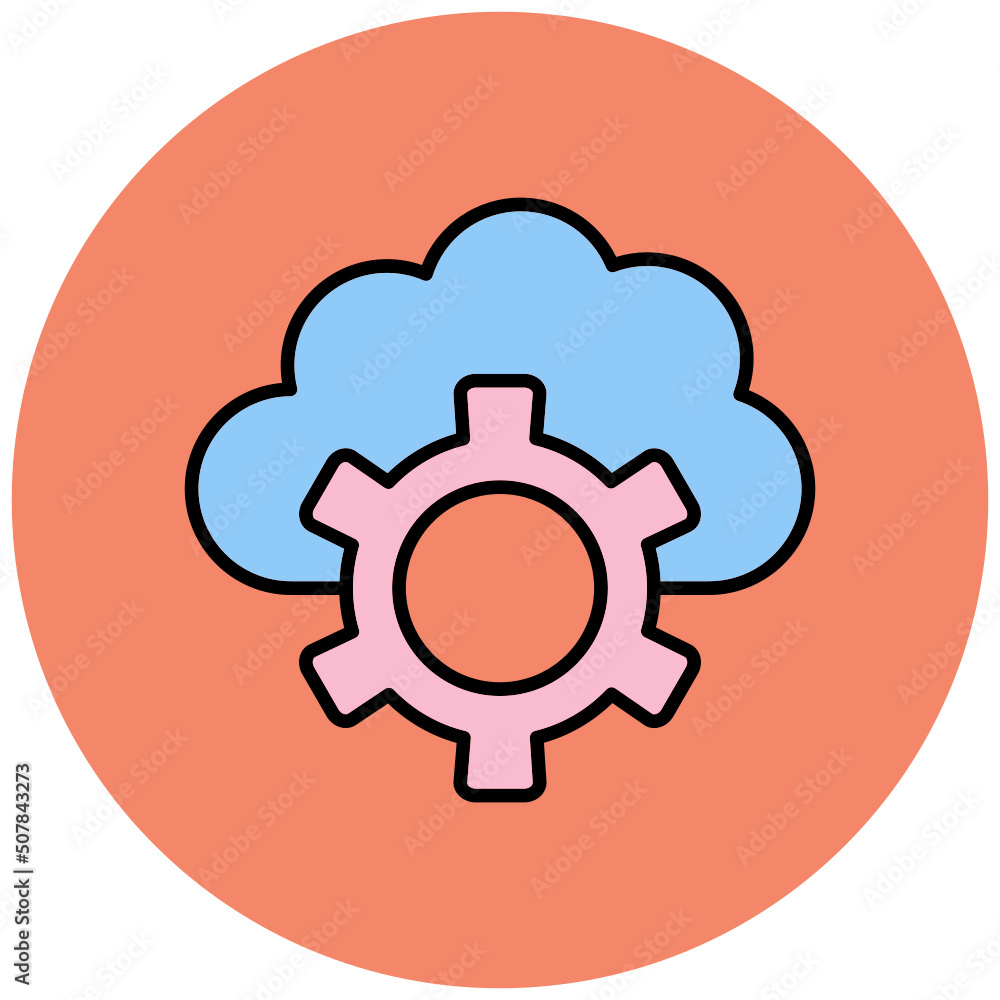 Cloud Setting Icon Cloud Setting Icon