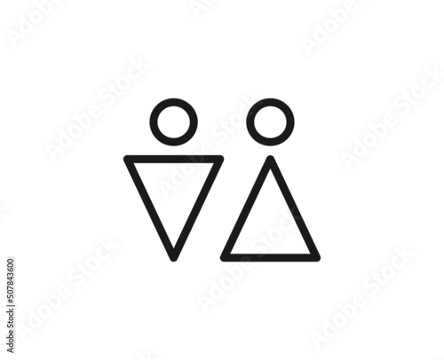 Constraction line icon on white background