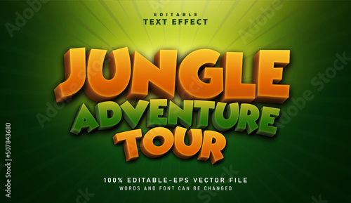 3D Jungle Adventure Tour text effect - Editable text effect