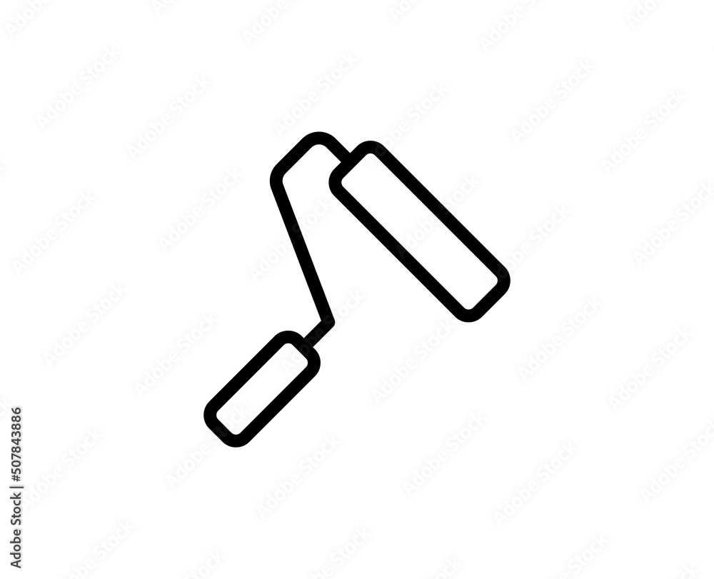Roller icon concept. Modern outline high quality illustration for banners, flyers and web sites. Editable stroke in trendy flat style. Line icon of repir Roller icon concept. Modern outline high quality illustration for banners, flyers and web sites. Editable stroke in trendy flat style. Line icon of repir
