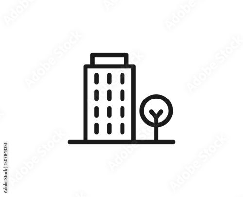 Constraction line icon on white background