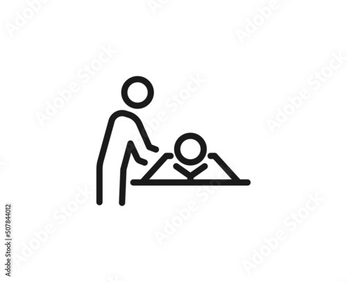 Beauty line icon on white background