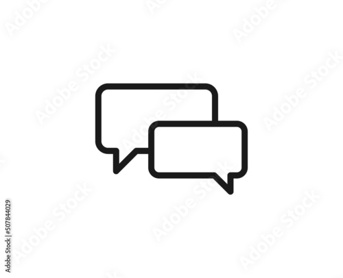 Black line icon on white background