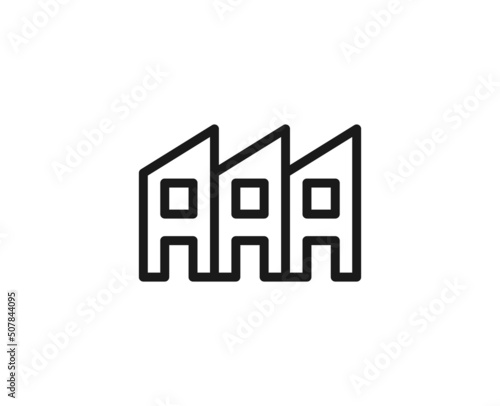 Constraction line icon on white background