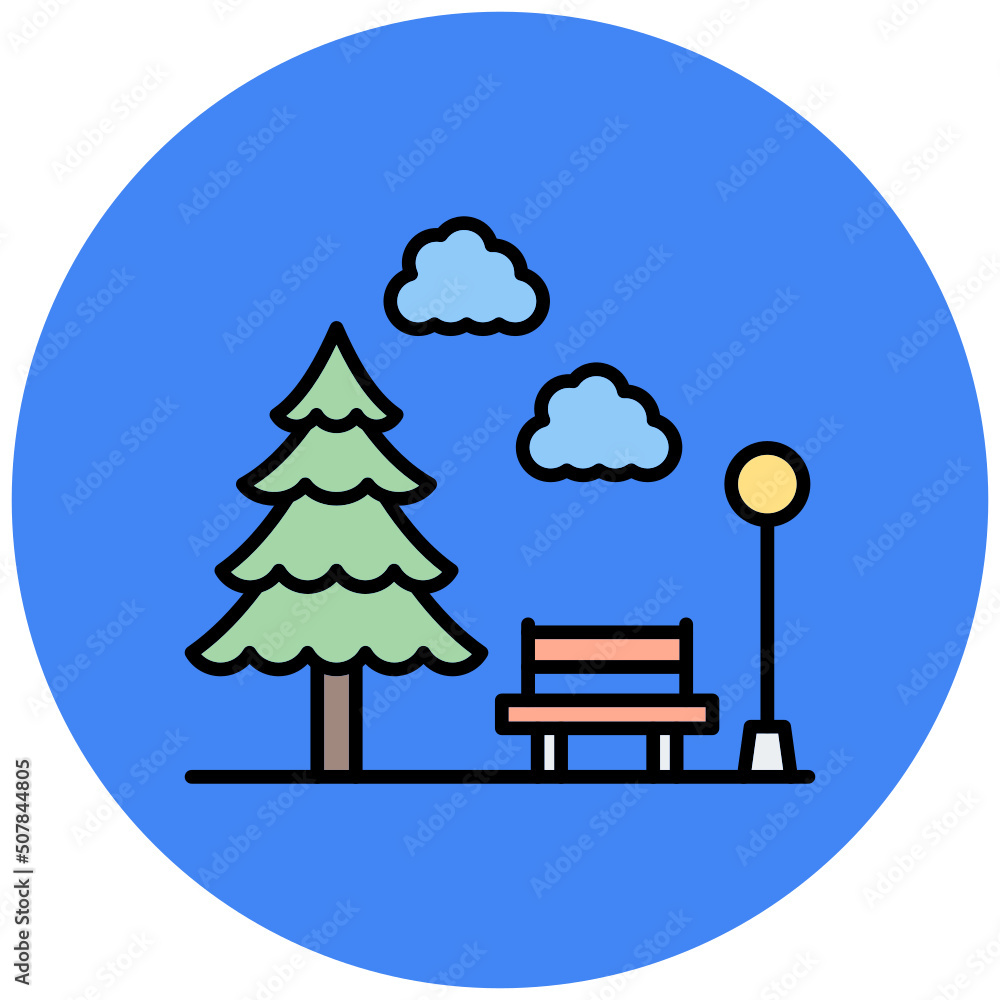 Naklejka premium Park Icon
