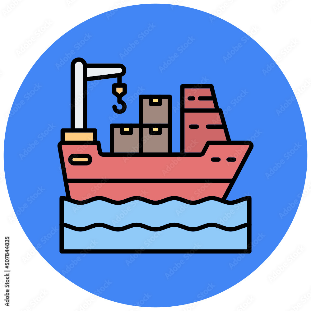 Cargo Ship Icon Cargo Ship Icon