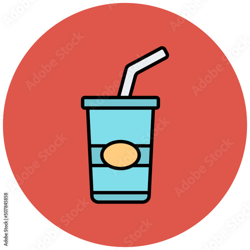Soda in plastic cup Icon