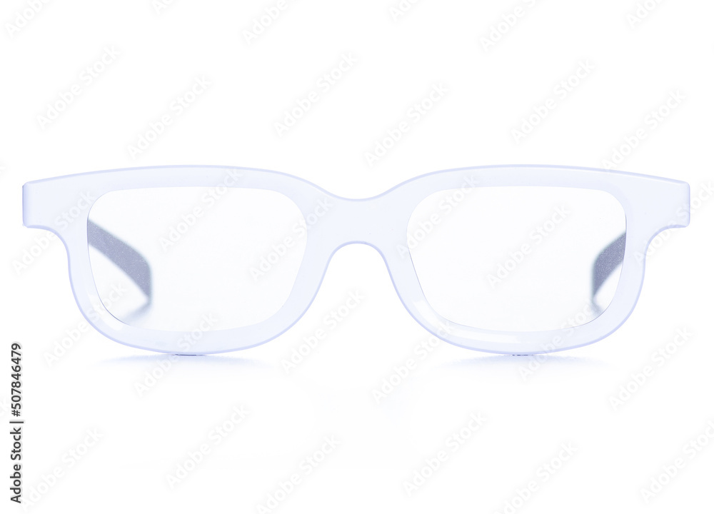 Fototapeta premium 3D cinema glasses on a white background isolation