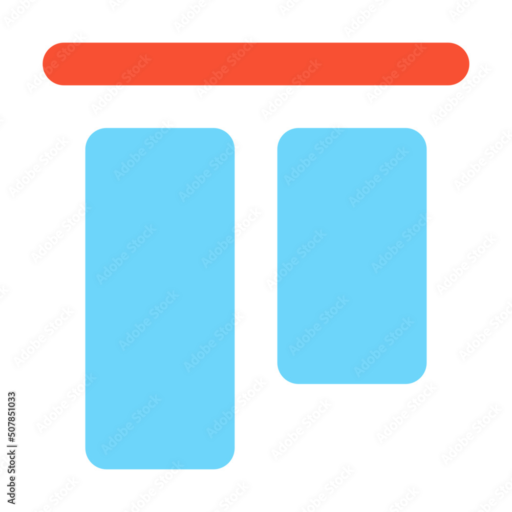 vertical align top icon illustration vertical align top icon illustration