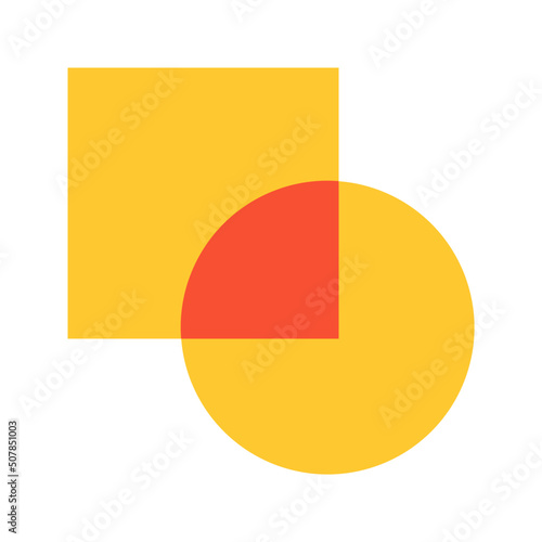 intersect shape icon illustration