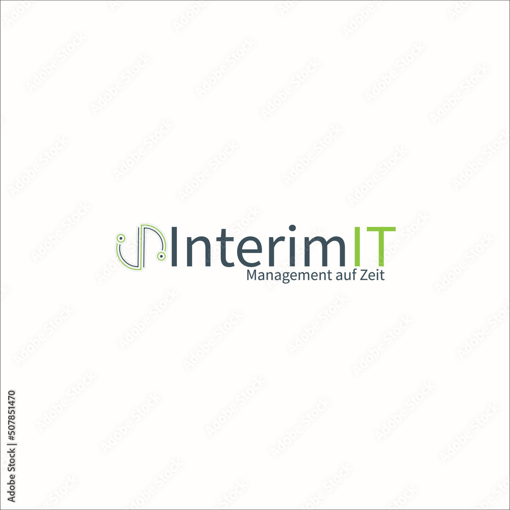 minimalistic logo vector. IT logo and digital transformation suitable for IT companies, management
