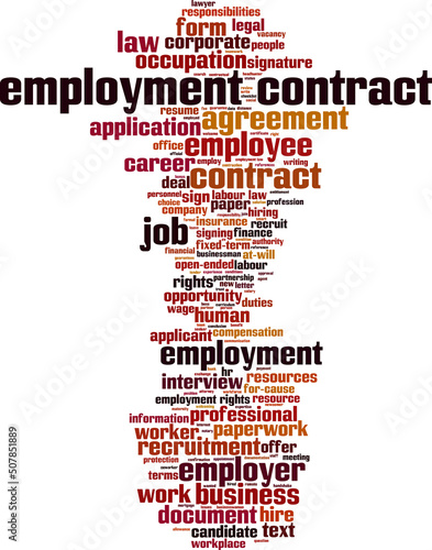 Employment contract word cloud