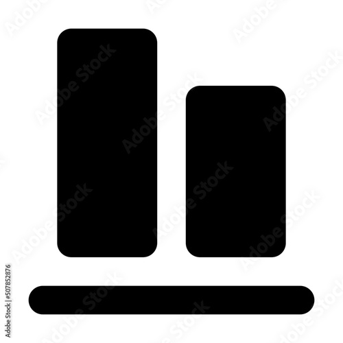 vertical align bottom icon illustration