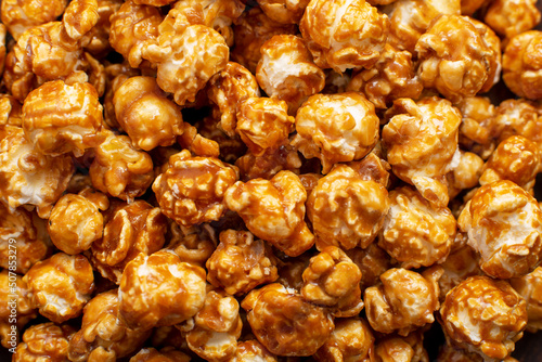 Wallpaper Mural Caramelized sweet popcorn flakes gluten free food background Torontodigital.ca