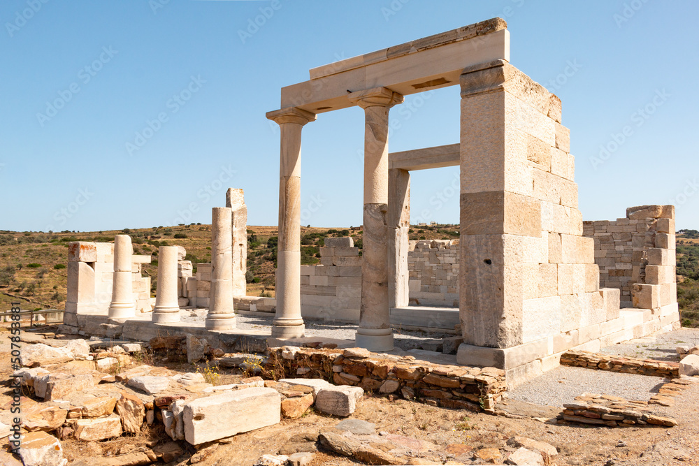 Temple of Demeter near Sangri village on Naxos Island, Greece.