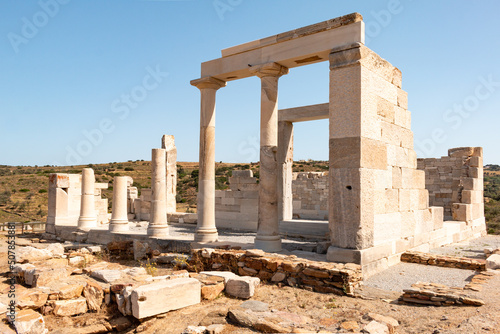 Temple of Demeter near Sangri village on Naxos Island, Greece.