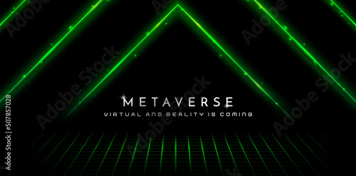 abstract lines geometric shapes neon glowing signs with lights for social media posts, billboard agency business, landing page, website header, ads campaign, poster webs, launch event display product 