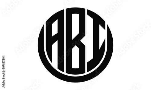 ABI shield with round shape logo design vector template | monogram logo | abstract logo | wordmark logo | lettermark logo | business logo | brand logo | flat logo. photo