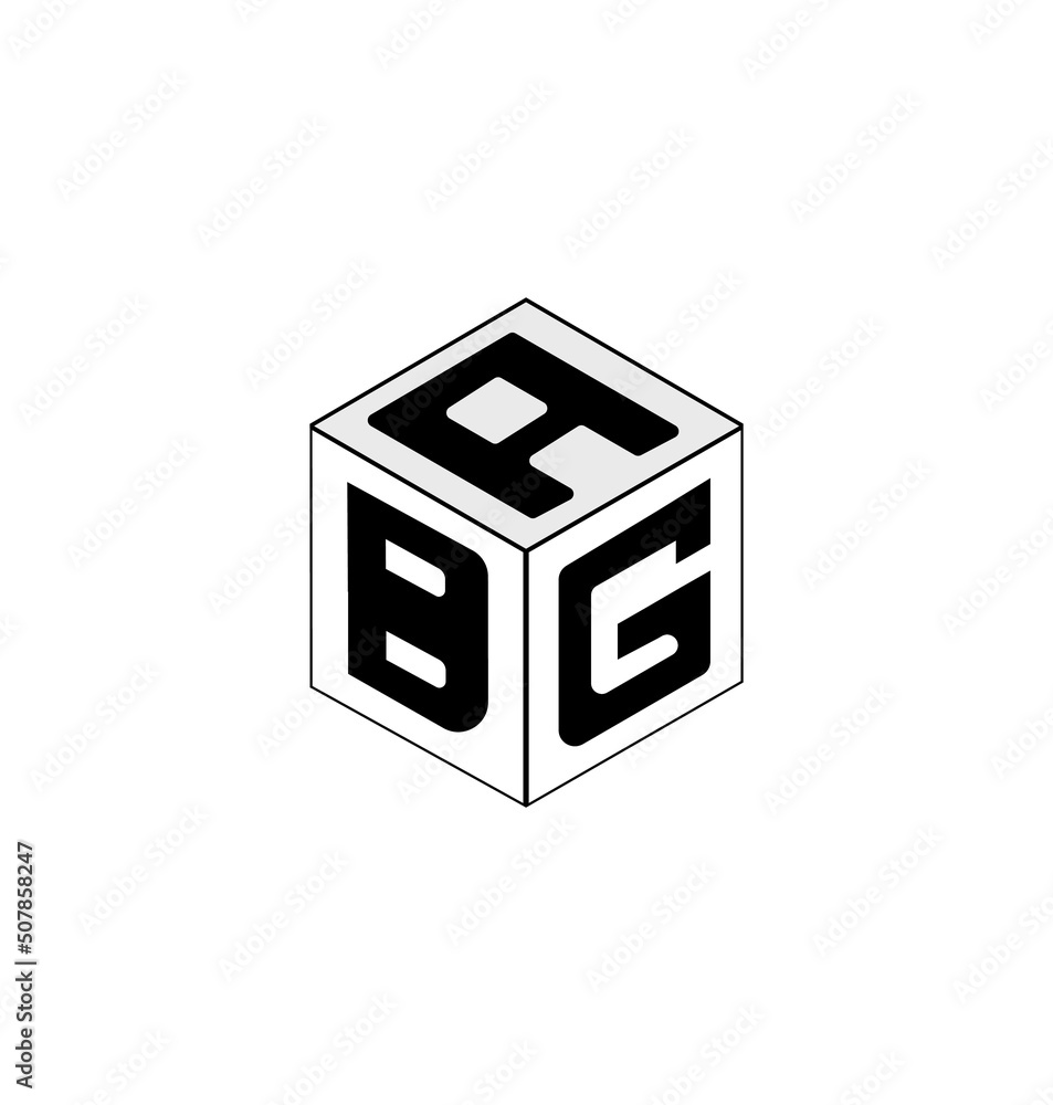 Letter logo design, Cube logo design. Letter logo design, Cube logo design.