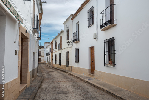 Traditional architecture in Almagro, in the province of Ciudad Real, Spain. This town is a tourist destination and is designed as Historic-Artistic Grouping © ihervas