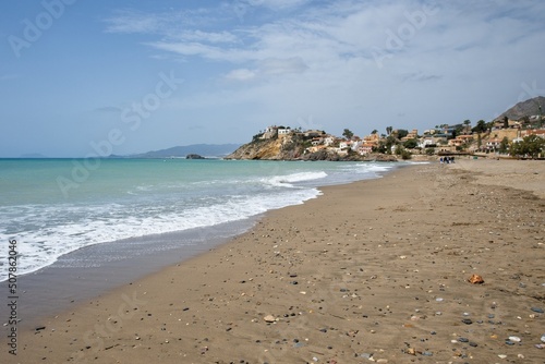 Bolnuevo Beach on the coast of Murcia, Spain photo