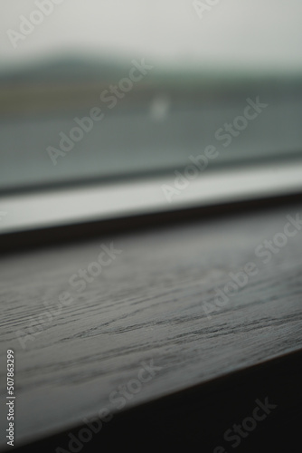 dark wood texture in window