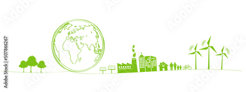 Banner Eco friendly, Sustainability development concept and World environmental day
