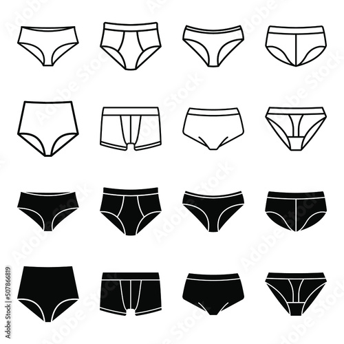Underwear icon.  Pants Panties sign. vector illustration