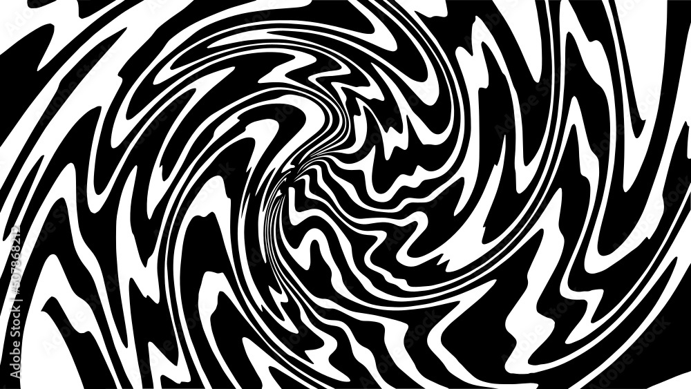 abstract background like psychedelic in black and white