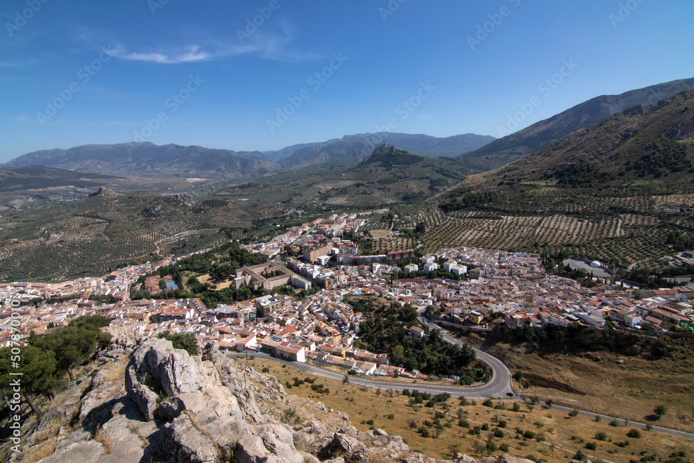 The best views of the city of Jaen, Spain. From the summit of Cerro de Santa Catalina.