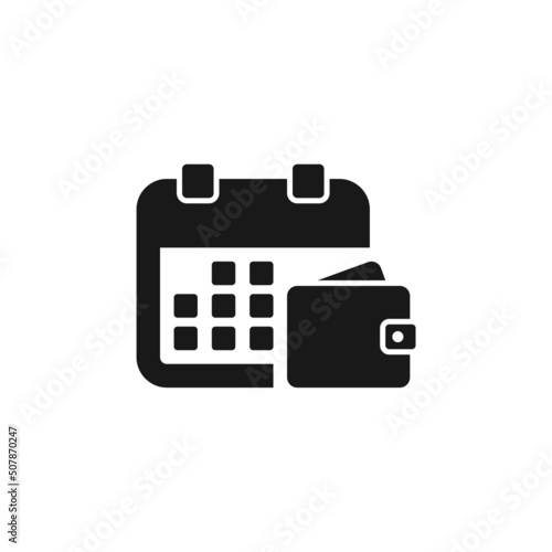 Pay later icon isolated on white background