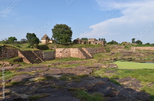 Kalinjar, Uttar Pradesh/India - July 12, 2021 : Kalinzar Fort built by Chandela ruler Paramaditya Dev in 5th Century.