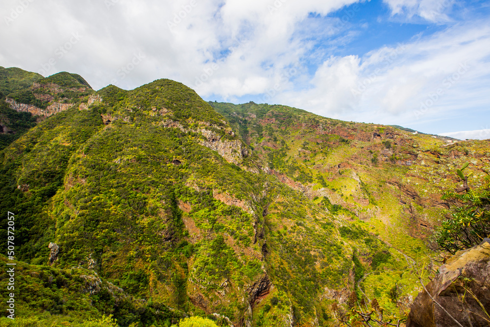 Tropical mountains in Garafia, La Palma Island, Canary Islands, Spain