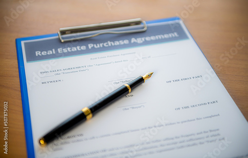 Lease/Lease Agreement Documents with and Highlighted Text Pens