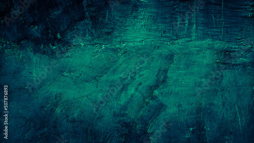 dark green grungy texture cement concrete wall abstract background 