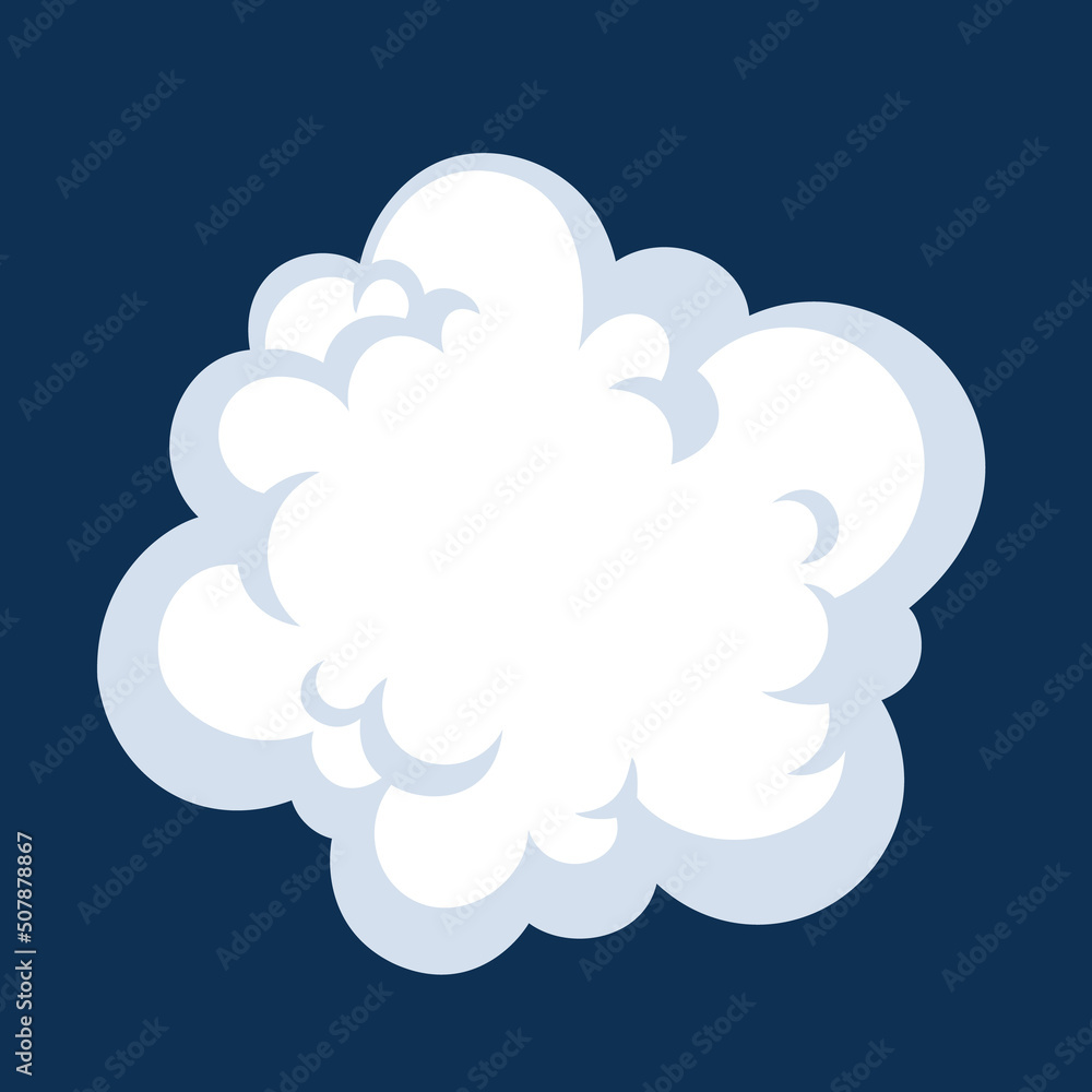 Comic cartoon smoke or cloud, vector speed motion effects Comic cartoon smoke or cloud, vector speed motion effects