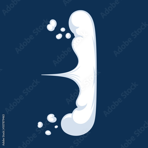Comic cartoon smoke or cloud, vector speed motion effects