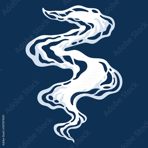 Comic cartoon smoke or cloud, vector speed motion effects