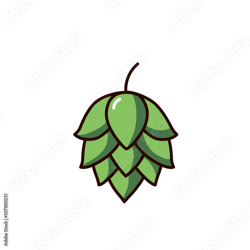 hops beer brewery icon illustration