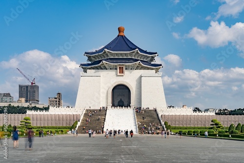 The Chiang Kai-shek Memorial Hall, Taiwan with during a sunny day photo