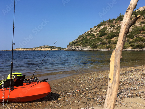 Fototapeta Naklejka Na Ścianę i Meble -  Kayak adventure on a sunny day