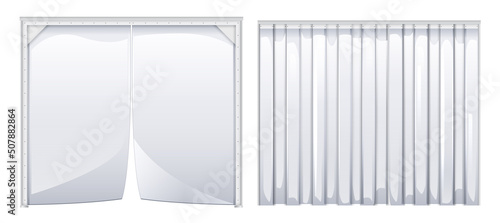 Polyethylene flexible curtain for shop or warehouses