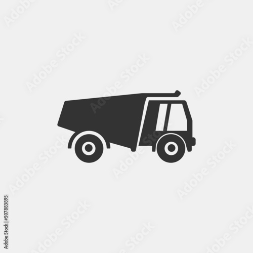 Dump_truck vector icon illustration sign