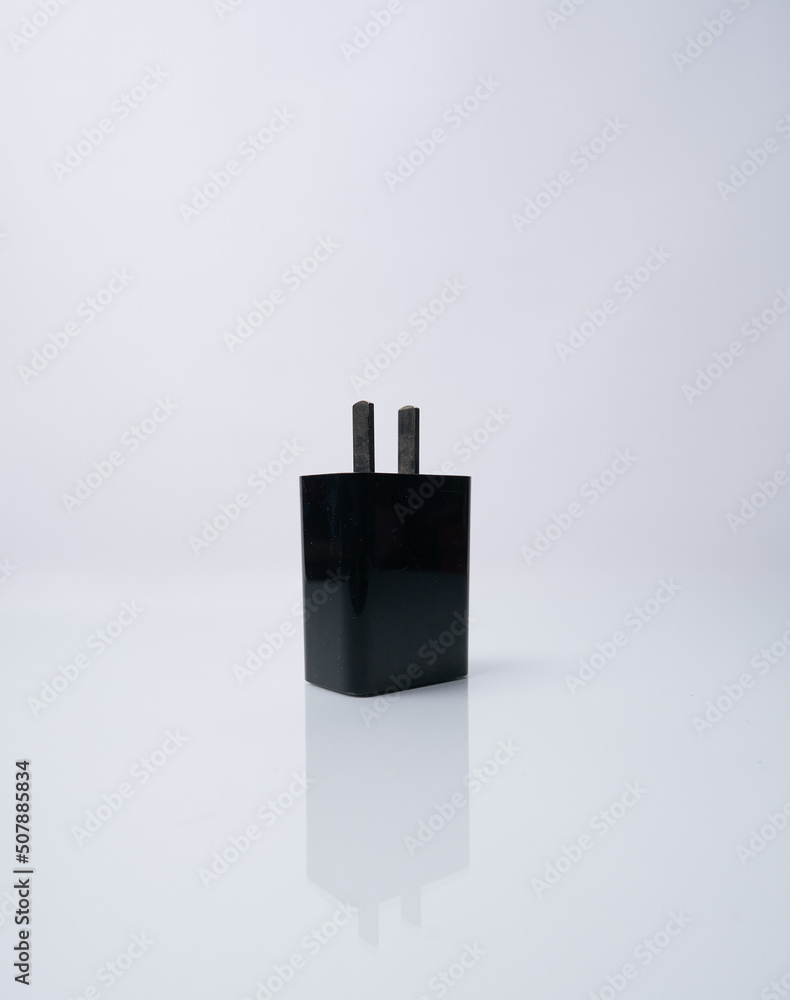 Smartphone charger isolated on a white background Smartphone charger isolated on a white background