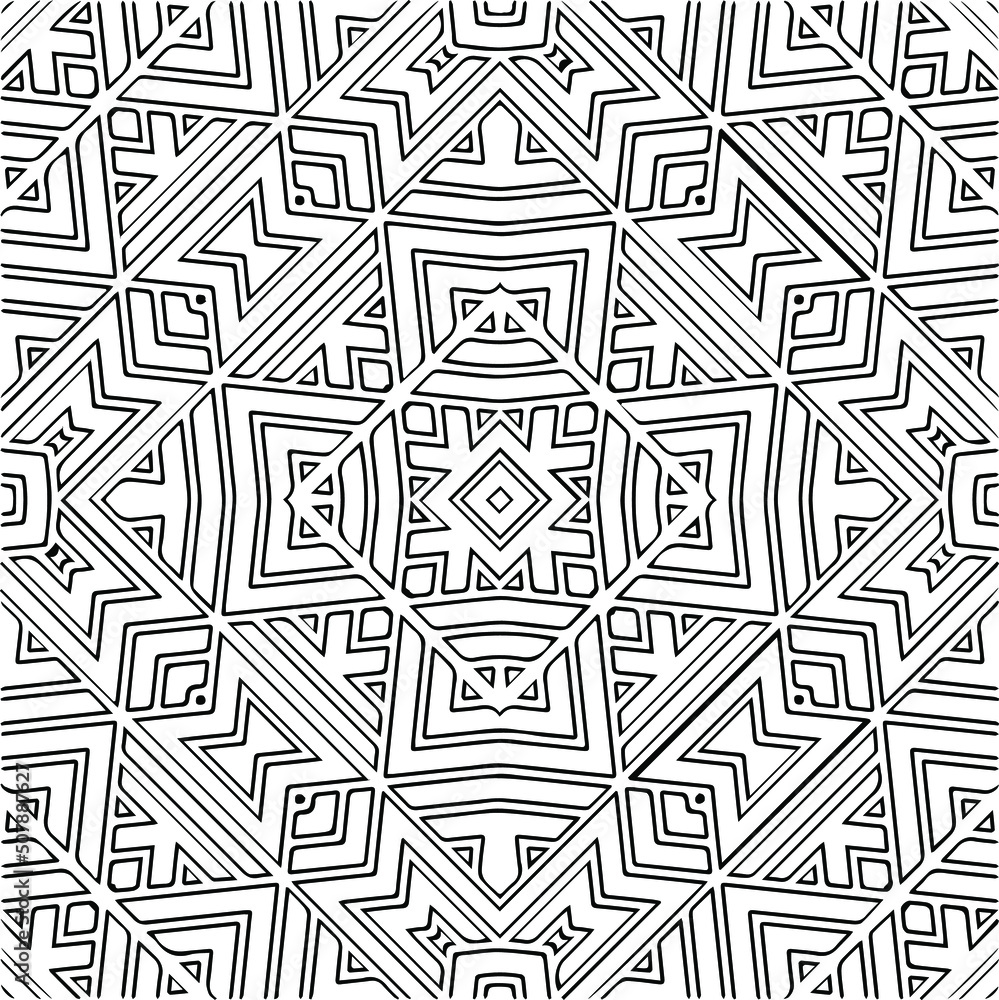 Abstract background with black and white pattern. Unique geometric vector swatch. Perfect for site backdrop, wrapping paper, wallpaper, textile and surface design. 