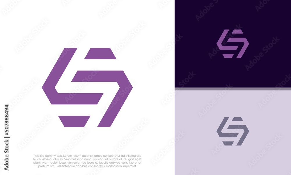Initials S logo design. Initial Letter Logo. Hexagon logo design.
Initials S logo design. Initial Letter Logo. Hexagon logo design.