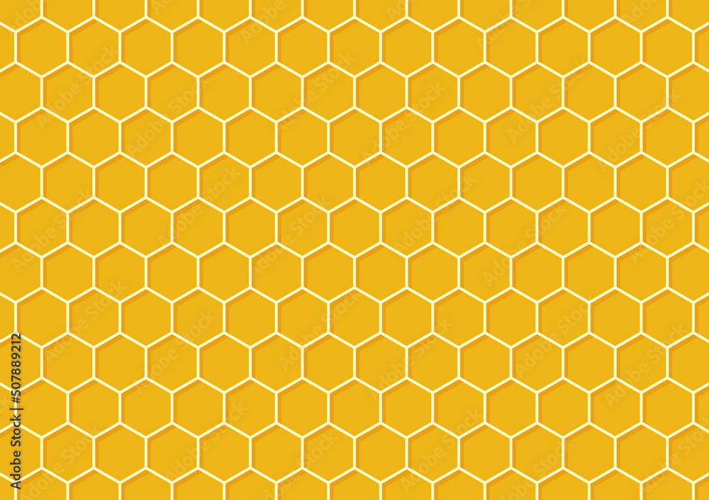 Bee comb pattern vector. Bee comb pattern wallpaper. free space for text. copy space.
