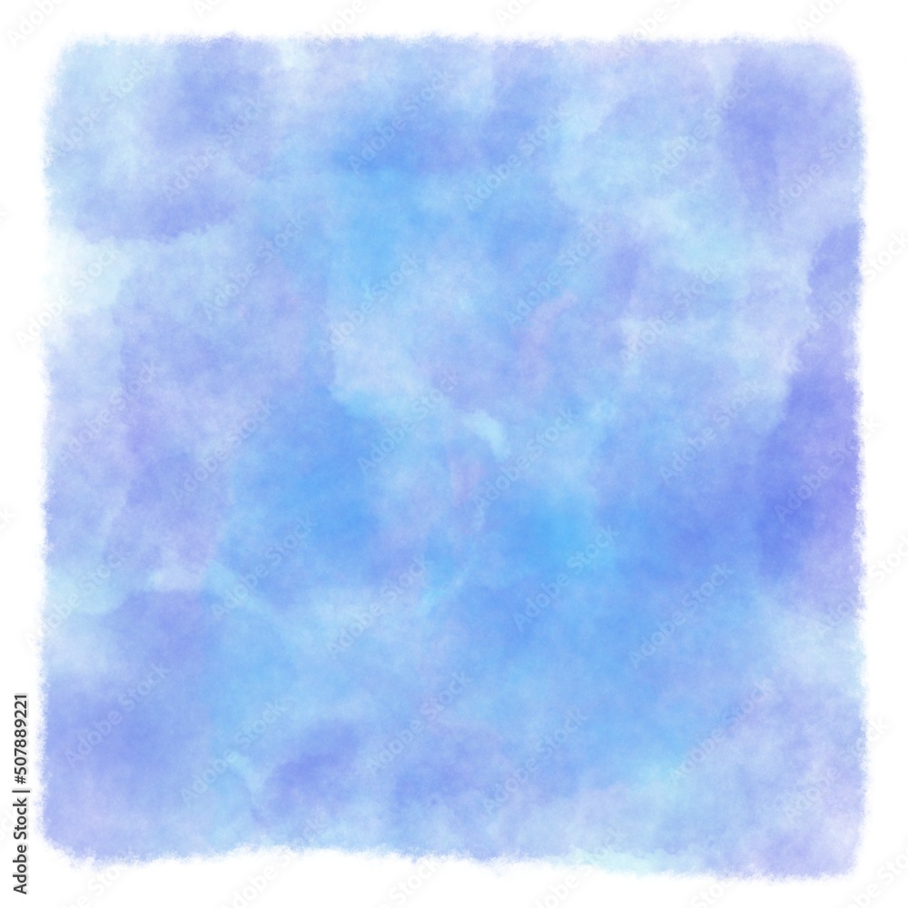 Blue pastel watercolor sky texture background.	