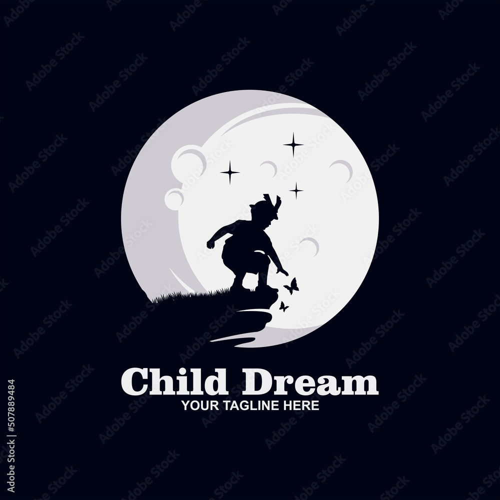 Cloud Dreams logo designs, Kids Dream logo, Child Dream logo template