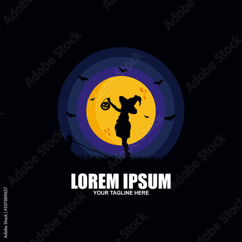 happy halloween message vector pumpkin and hat with bat design isolated on white background, illustration